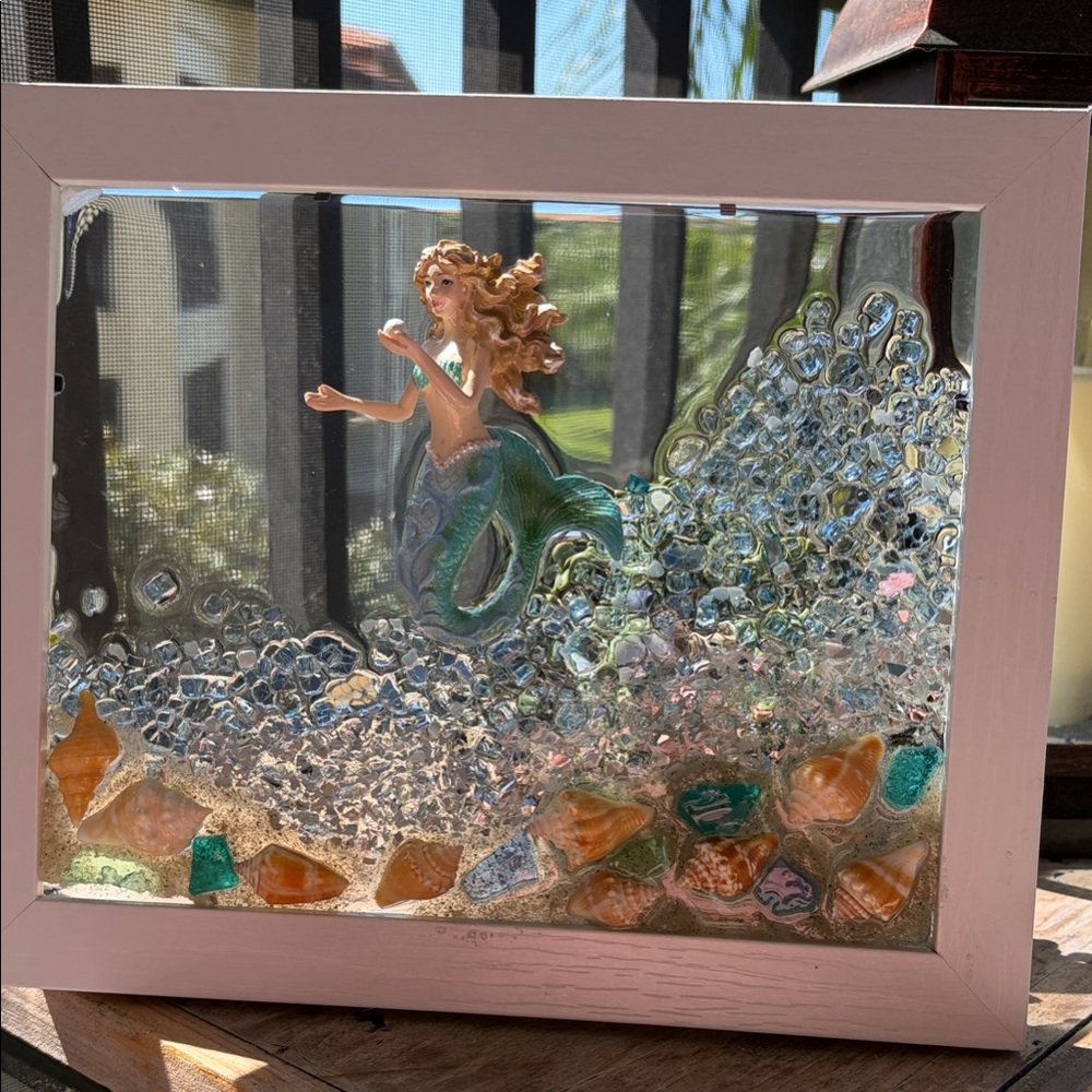 Mermaid Mosaics tttArt with Seashell Accents